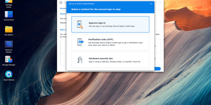 Approve Synology Two Factor Authentication (2FA) Using DSM