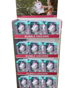 unicorn bubble toy floor display