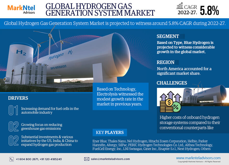 Global Hydrogen Gas Generation System Market