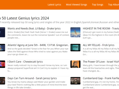 lyrics website