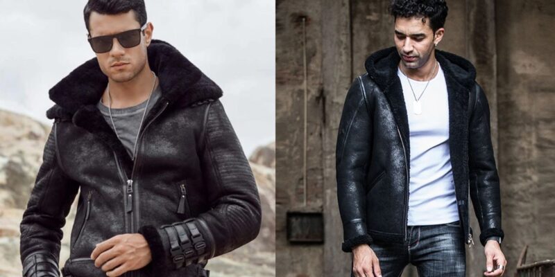 mens shearling coat