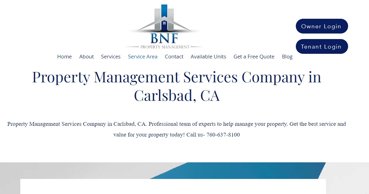 BNF Property Management Carlsbad