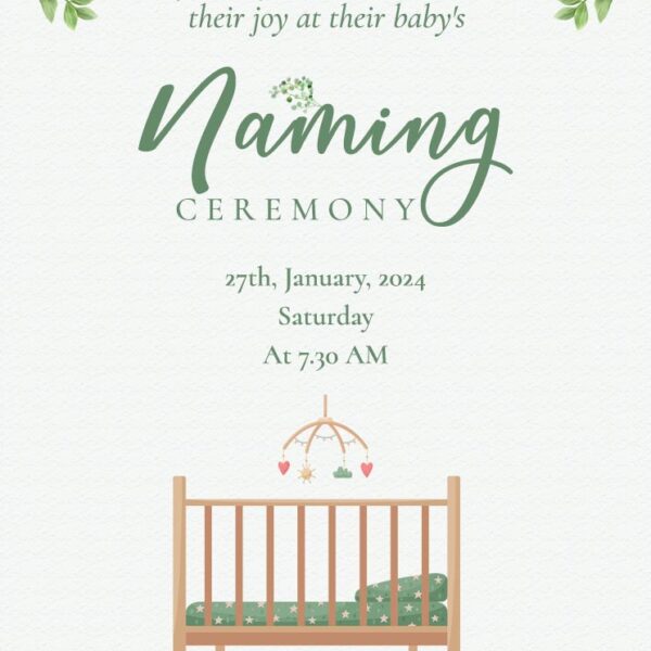 Invitation Card for Naming Ceremony