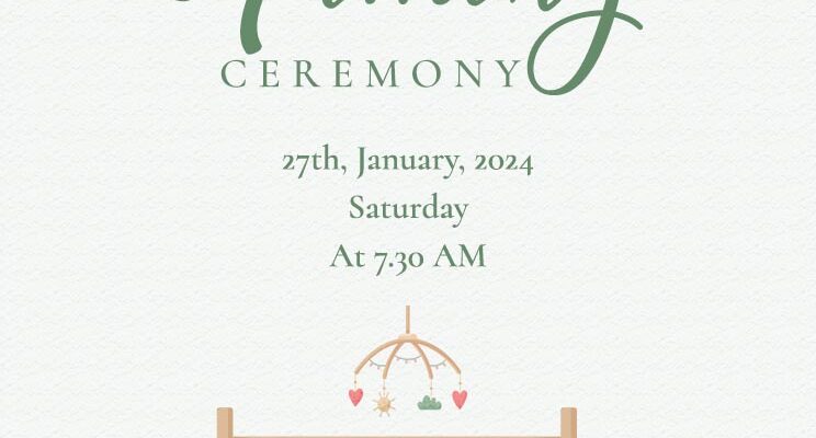 Invitation Card for Naming Ceremony