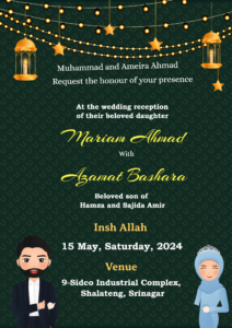 wedding invite Muslim