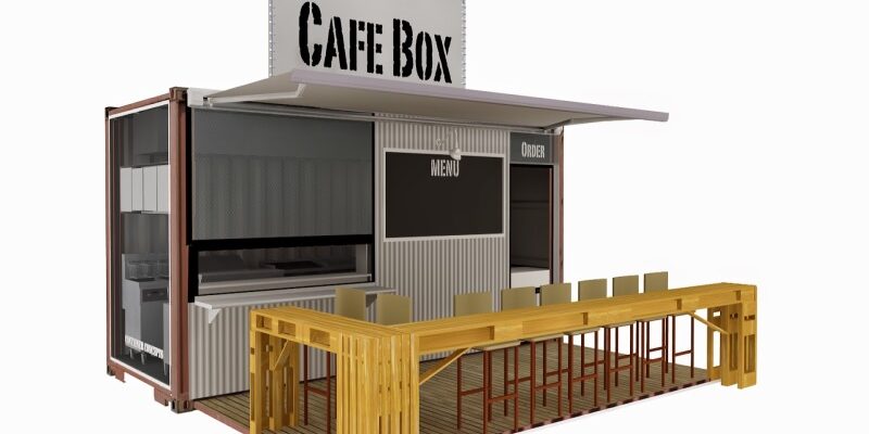 shipping container cafe