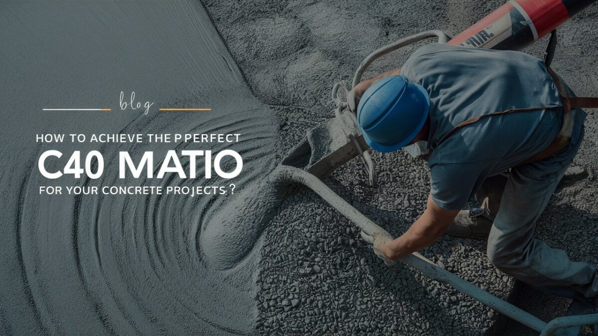 How to Achieve the Perfect C40 Mix Ratio for Your Concrete Projects