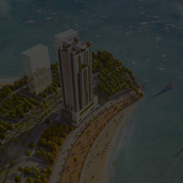 A panoramic view of Saima Marina Residence, showcasing its luxury apartments and prime location.