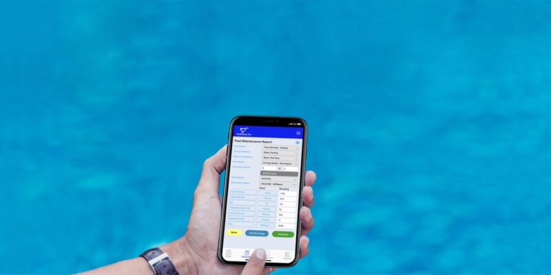 Pool test strip mobile app