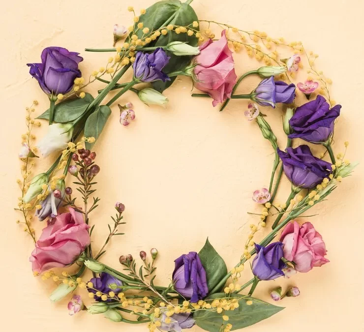 Handmade Mesh-Flower Wreath