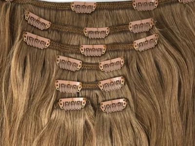 light brown straight Remy human hair extensions