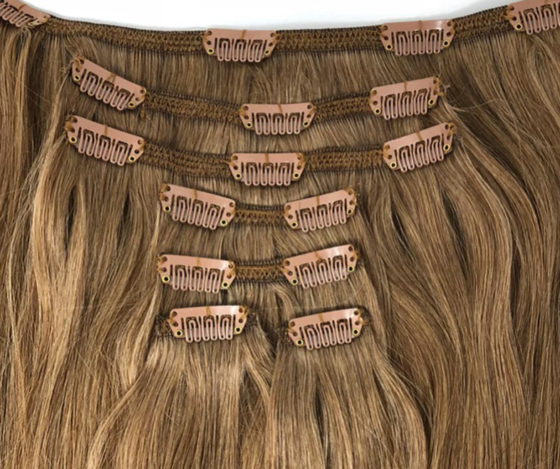 light brown straight Remy human hair extensions