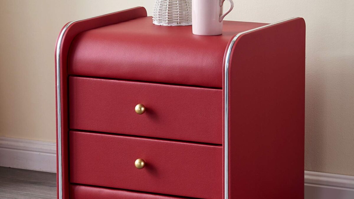 Red Bedside Table