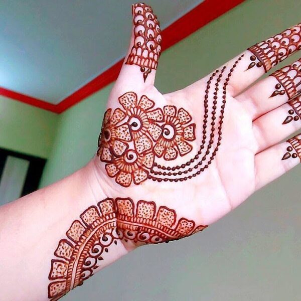 stylish front hand mehndi design