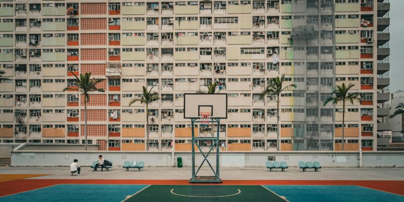 A basketball court