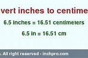 6.5 Inches to CM