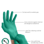 Chemtough Green Nitrile Gloves