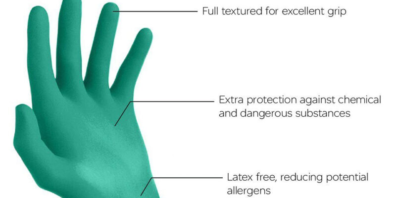 Chemtough Green Nitrile Gloves