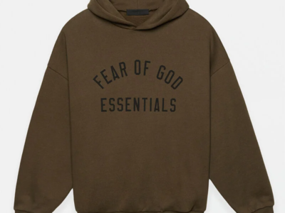 Fear of God Essentials Olive Fleece Hoodie