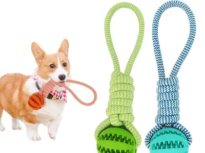 Hemp Rope Rubber Treat Ball